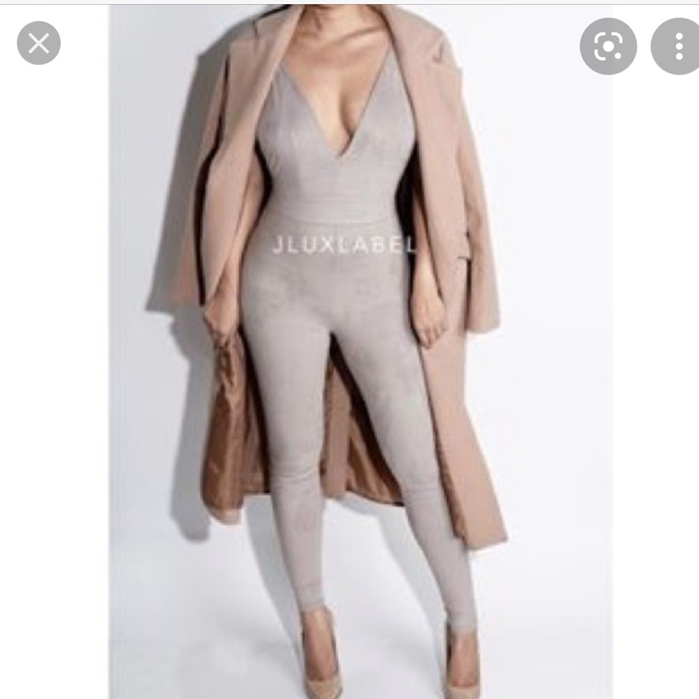 Suede jumpsuit